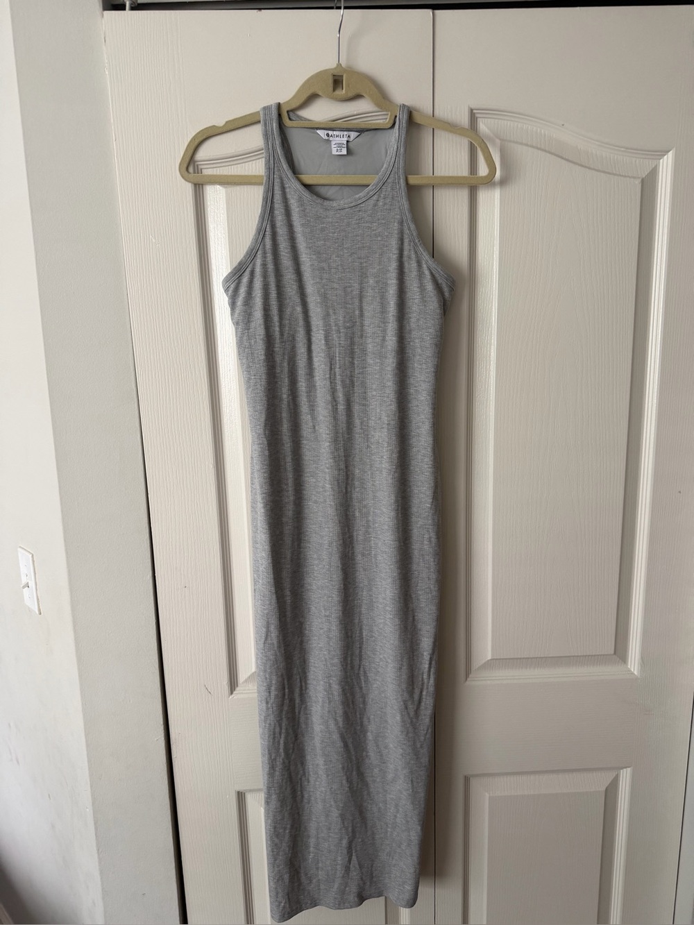 Athleta Heather Gray Racerback Maxi Dress
